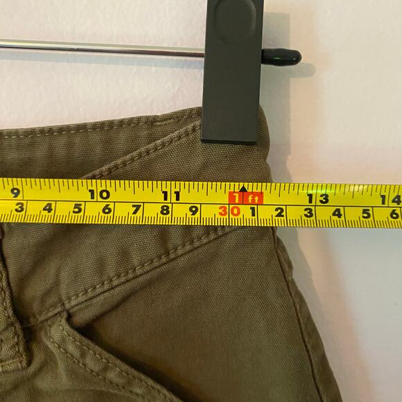 Marine Layer Women size 0 Army Green Maya Straight Leg Carpenter Cropped Pants - Picture 8 of 11
